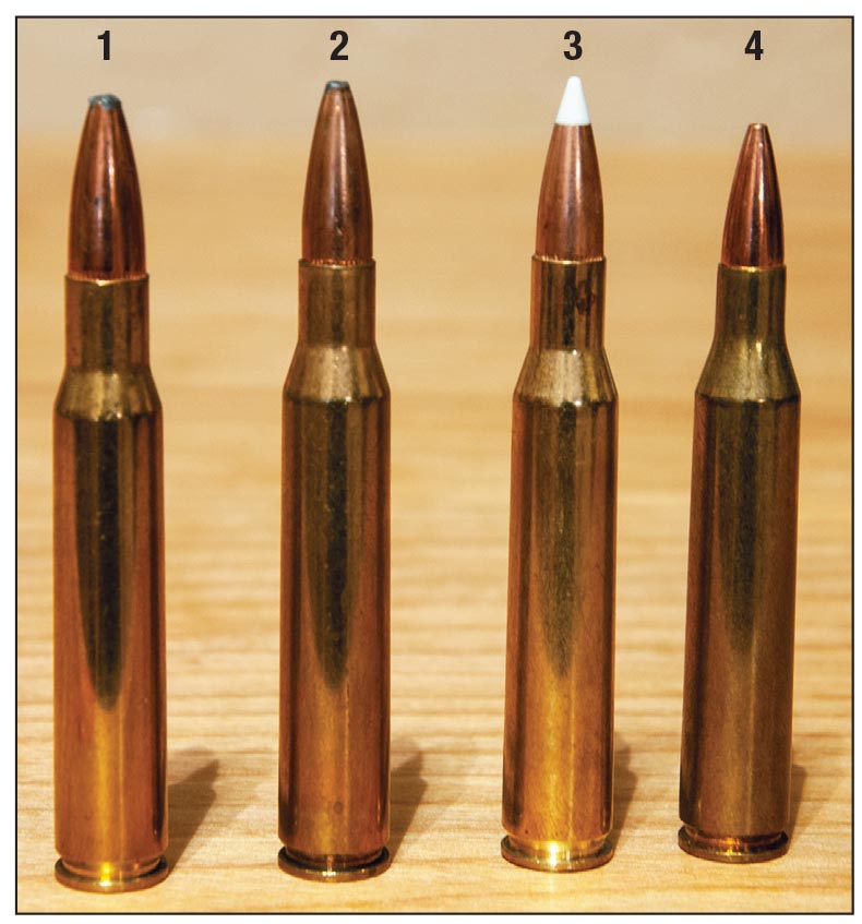 The (1) .30-06, (2) .280 Remington, (3) .270 Winchester and (4) .25-06 Remington have all been used to take most of North America’s big game, including elk.